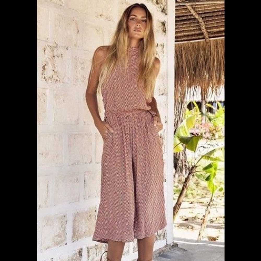 Faithfull the brand fleet wood jumpsuit in alegre